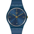 Swatch Swatch Gent Standard GN417  GN417 кварцевые женские часы  синий циферблат, браслет силикон — вид спереди