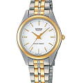 Casio Casio Collection LTP-1129G-7A  LTP-1129G-7A кварцевые женские часы  белый циферблат, браслет нержавеющая сталь — вид спереди