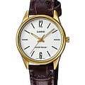 Casio Casio LTP-V005GL-7B  LTP-V005GL-7B кварцевые женские часы  белый циферблат, браслет кожаный — вид спереди