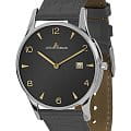 Jacques Lemans Jacques Lemans Classic 1-1850ZE  1-1850ZE кварцевые мужские часы  серый циферблат, браслет кожаный — вид спереди