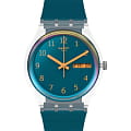 Swatch Swatch Gent Standard GE721  GE721 кварцевые женские часы  синий циферблат, браслет силикон — вид спереди
