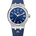 Maurice Lacroix Maurice Lacroix Aikon Quartz AI1106-SS000-430-4  AI1106-SS000-430-4 кварцевые женские часы  синий циферблат, браслет каучук — вид спереди