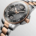 Longines Longines HydroConquest L3.782.3.78.7  — детали корпуса и нержавеющая сталь с pvd-покрытием
