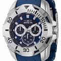 Invicta Invicta Sea Spider IN44124  IN44124 кварцевые мужские часы  серый циферблат, браслет нержавеющая сталь 316l + полиуретан — вид спереди