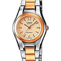 Casio Casio Collection LTP-1280PSG-9A  LTP-1280PSG-9A кварцевые женские часы  шампань циферблат, браслет сталь с ip покрытием — вид спереди