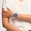 Swatch Swatch I New Chrono YVS485 женские часы голубой циферблат на запястье