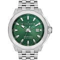 Jacques Philippe Jacques Philippe Merces Chrono JPQGS2913X6  JPQGS2913X6 кварцевые мужские часы  зеленый циферблат, браслет нержавеющая сталь — вид спереди