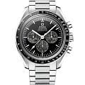 Omega Omega Speedmaster Calibre 321 311.90.42.30.99.002  31190423099002 механические мужские часы  черный циферблат, браслет платина — вид спереди