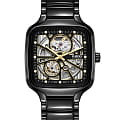 Rado Rado True Square Automatic Open Heart R27086712  R27086712 механические мужские часы  черный циферблат, браслет высокотехнологичная керамика + титан — вид спереди
