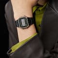 Casio Casio Vintage A168WEHB-1A vintage японские мужские часы на браслете нержавеющая сталь с pvd-покрытием боковой вид