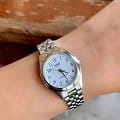 Casio LTP-1129A-7B наручные женские часы застежка крупным планом