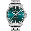 Certina Certina DS Action Day-Date C032.430.11.091.00 DS Action C0324301109100 механические мужские часы  зеленый циферблат, браслет нержавеющая сталь — вид спереди
