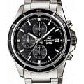 Casio Casio Edifice EFR-526D-1AVUDF (EFR-526D-1A) EFR EFR-526D-1A кварцевые мужские часы  черный циферблат, браслет нержавеющая сталь — вид спереди
