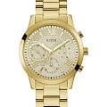 Guess Guess Connect W1070L2  W1070L2 кварцевые женские часы  золотой циферблат, браслет сталь с ip покрытием — вид спереди