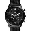 Fossil Fossil Neutra Chronograph FS5786SET  FS5786SET кварцевые мужские часы  черный циферблат, браслет нержавеющая сталь — вид спереди