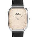 Daniel Wellington Daniel Wellington Marlon Sheffield Linen Silver DW00100813  DW00100813 кварцевые женские часы  бежевый циферблат, браслет кожаный — вид спереди