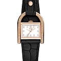 Fossil Fossil Harwell ES5263  ES5263 кварцевые женские часы  серебристый циферблат, браслет кожаный — вид спереди