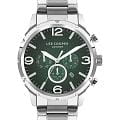 Lee Cooper Lee Cooper LC07672.370  LC07672.370 кварцевые мужские часы  зеленый циферблат, браслет нержавеющая сталь — вид спереди