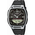 Casio Casio Illuminator AW-81-1A1  AW-81-1A1 кварцевые мужские часы  черный циферблат, браслет пластик — вид спереди