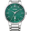 Citizen Citizen Basic BI5120-51X  BI5120-51X кварцевые мужские часы  зеленый циферблат, браслет нержавеющая сталь — вид спереди