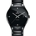 Rado Rado True Automatic Diamonds R27056722 Automatic R27056722 механические мужские часы  черный циферблат, браслет керамика — вид спереди
