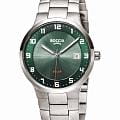 Boccia Titanium Boccia Titanium Circle-Oval 3652-04  3652-04 кварцевые мужские часы  зеленый циферблат, браслет титановый — вид спереди