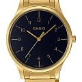 Casio Casio Collection LTP-E140GG-1B  LTP-E140GG-1B кварцевые женские часы  черный циферблат, браслет сталь с ip покрытием — вид спереди