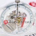 Swatch Swatch Clearly New Gent SO29K100-S06 кварцевые мужские часы часы, крупный план прозрачный циферблат