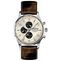 Jacques Lemans Jacques Lemans 1-1844C  1-1844C кварцевые мужские часы  шампань циферблат, браслет кожа + текстиль — вид спереди