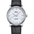 Mido Mido Baroncelli M027.208.16.106.00  M0272081610600 механические женские часы  перламутровый циферблат, браслет кожаный — вид спереди