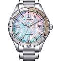 Citizen Citizen Eco-Drive FE6170-88D  FE6170-88D кварцевые женские часы  перламутровый циферблат, браслет нержавеющая сталь — вид спереди