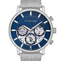 U.S. Polo Assn. U.S. Polo Assn. Crossing USPA1102-03  USPA1102-03 кварцевые мужские часы  синий циферблат, браслет нержавеющая сталь — вид спереди