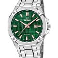 Jaguar Jaguar Diplomatic Quartz J1009/3  J1009/3 кварцевые мужские часы  зеленый циферблат, браслет нержавеющая сталь — вид спереди