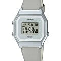 Casio Casio Vintage LA680WEL-8D  LA680WEL-8D кварцевые женские часы  серый циферблат, браслет кожаный — вид спереди