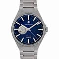 Greenwich Greenwich Titanium GW 084.10.36  GW 084.10.36 механические мужские часы  синий циферблат, браслет титановый — вид спереди