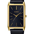 Casio Casio Collection LTP-E156MGB-1A  LTP-E156MGB-1AEF кварцевые женские часы  черный циферблат, браслет сталь с ip покрытием — вид спереди