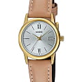 Casio Casio Collection LTP-V002GL-7B3  LTP-V002GL-7B3 кварцевые женские часы  серебристый циферблат, браслет кожаный — вид спереди