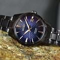 Seiko Seiko Presage Sharp Edged Series SPB363 механические мужские часы часы, крупный план синий циферблат