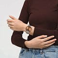 Swatch Swatch Skin Irony 42 SS07S122G кварцевые женские часы часы, крупный план коричневый циферблат