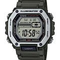 Casio Casio Collection MWD-110H-3AVDF (MWD-110H-3A)  MWD-110H-3A кварцевые мужские часы  черный циферблат, браслет пластик — вид спереди