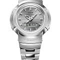 Casio Casio G-Shock AWM-500D-1A8DR (AWM-500D-1A8) электронные мужские часы часы, крупный план серебристый циферблат