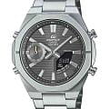 Casio Casio Edifice ECB-S10D-8A ECB ECB-S10D-8A кварцевые мужские часы  серый циферблат, браслет нержавеющая сталь — вид спереди