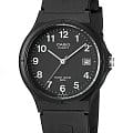 Casio Casio Collection MW-59-1BVDF (MW-59-1B)  MW-59-1B кварцевые мужские часы  черный циферблат, браслет пластик — вид спереди