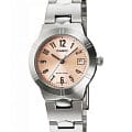 Casio Casio Collection LTP-1241D-4A3  LTP-1241D-4A3 кварцевые женские часы  желтый циферблат, браслет нержавеющая сталь — вид спереди