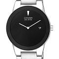 Citizen Citizen Eco-Drive Axiom AU1060-51E  AU1060-51E кварцевые мужские часы  черный циферблат, браслет нержавеющая сталь — вид спереди