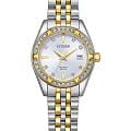 Citizen Citizen Elegance EU6066-59A  EU6066-59A кварцевые женские часы  шампань циферблат, браслет нержавеющая сталь с pvd-покрытием — вид спереди