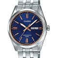 Casio Casio Collection MTP-1335D-2A2VDF (MTP-1335D-2A2)  MTP-1335D-2A2 кварцевые мужские часы  синий циферблат, браслет нержавеющая сталь — вид спереди