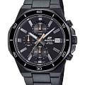 Casio Casio Edifice EFV-640DC-1A EFV EFV-640DC-1A кварцевые мужские часы  черный циферблат, браслет нержавеющая сталь с ip-покрытием — вид спереди
