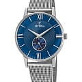 Festina Festina Retro F20568/3  F20568/3 кварцевые женские часы  синий циферблат, браслет нержавеющая сталь — вид спереди