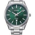 Citizen Citizen Basic BI1031-51Z  BI1031-51Z кварцевые мужские часы  зеленый циферблат, браслет нержавеющая сталь — вид спереди